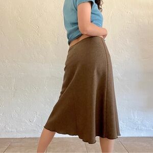Vintage 90’s Von Mozart Brown Midi Skirt Womens Size Large